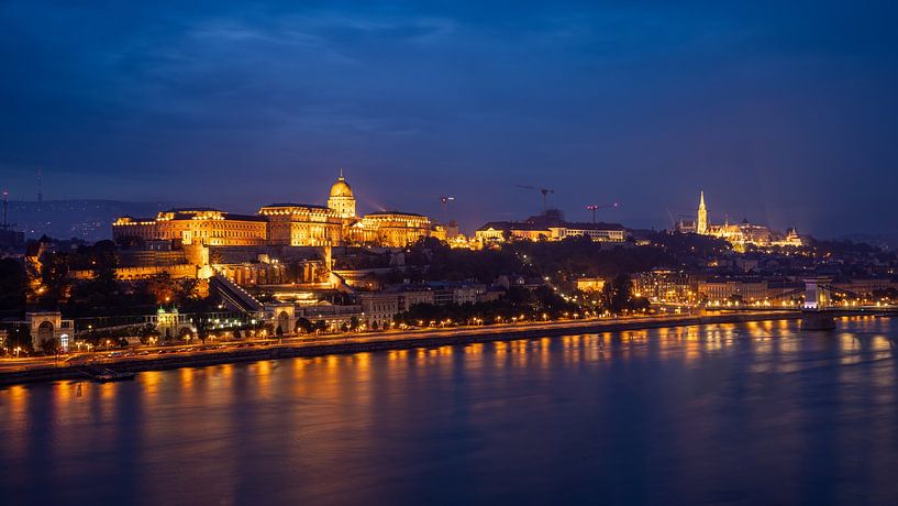 Der Burgpalast in Budapest an der Donau von Roland Brack