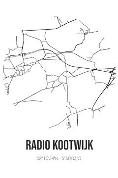 Radio Kootwijk (Gelderland) | Landkaart | Zwart-wit van MijnStadsPoster