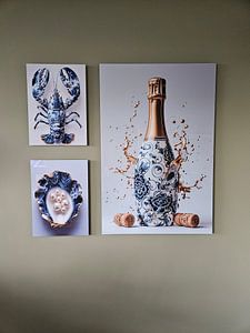Champagne Delftware with Gold