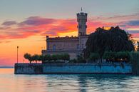 Sonnenuntergang am Schloss Montfort von Henk Meijer Photography Miniaturansicht