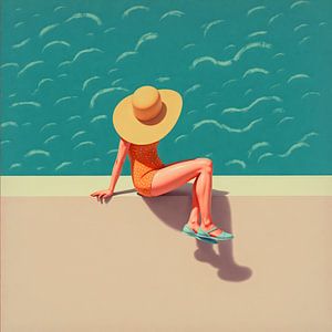 Un été tranquille au bord de la piscine