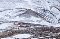 Church in Iceland's beautiful winter landscape by Franca Gielen thumbnail