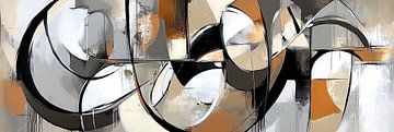 Abstract | Swirls of Modernity van Abstract Schilderij