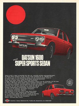 Vintage reclame DATSUN 1600 van Jaap Ros