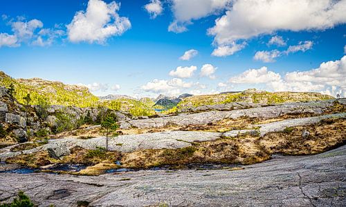 Op weg naar de Preikestolen, Noorwegen