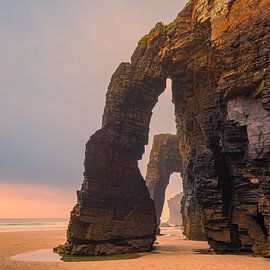 Sunset on the beach at Praia das Catedrais (Playa de la by Henk Meijer Photography