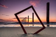 Sonnenuntergang am Strand von Marcel van den Bos Miniaturansicht