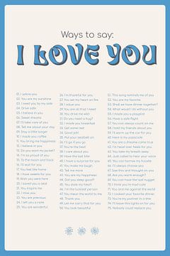 Ways to say: I love You - Blau von Loretti