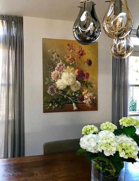 Customer photo: Still life with flowers in a vase, Georgius Jacobus Johannes van Os, on canvas