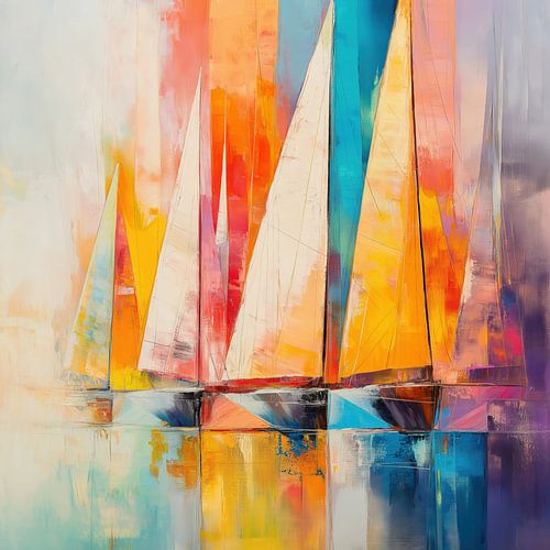 Colourful sailboats by Imagine