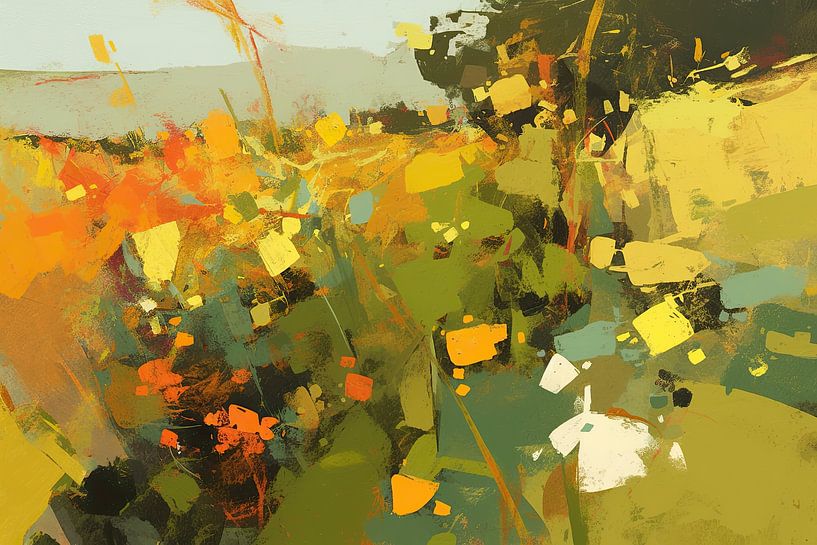 Abstracte Kleurenmix van Natuur van ARTEO Schilderijen