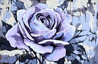 Abstracte paarse roos kunstwerk van Art & Soul Creations thumbnail