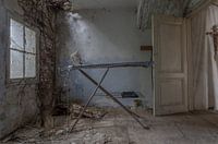 Ironing room in an old abandoned mill