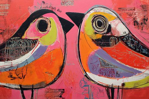 Fröhliche Vögel | Kuscheln und zwitschern