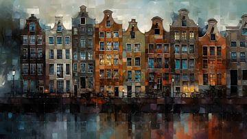 Maisons sur les canaux d'Amsterdam sur But First Framing