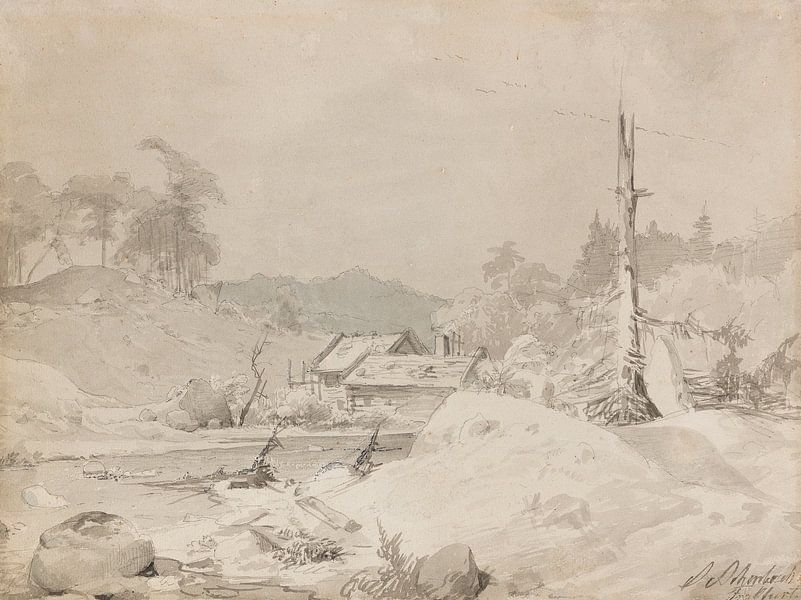 ANDREAS ACHENBACH, Landscape, ca. 1835-1840 by Atelier Liesjes