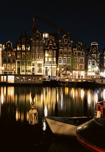 Amsterdam dancing houses at night