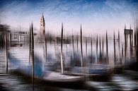 Digital Art VENICE Canal Grande & Toren van San Marco  van Melanie Viola thumbnail