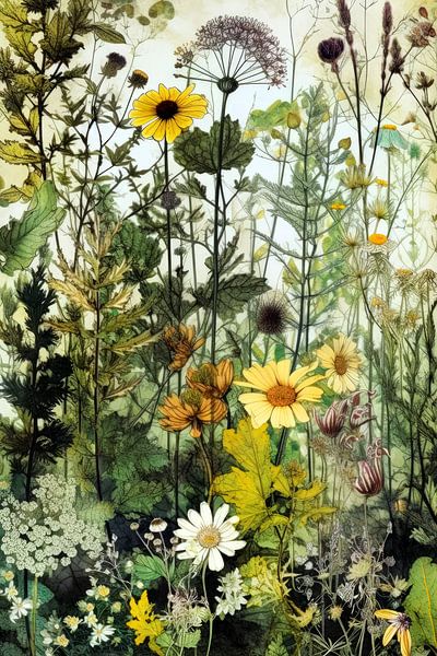Meadow botanical pattern 29 #nature by JBJart Justyna Jaszke