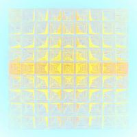 Gouden Zon Abstract Geïnspireerd door Piet Mondriaan