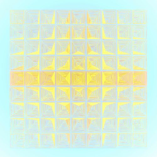 Gouden Zon Abstract Geïnspireerd door Piet Mondriaan