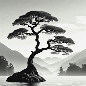 Einsamer Baum, Japani .( 2 )