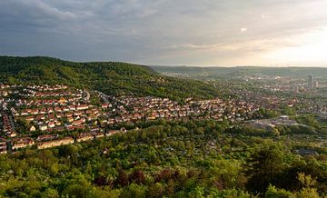 Uitzicht op Jena vanuit Jenzig in de zomer van Wolfgang Unger