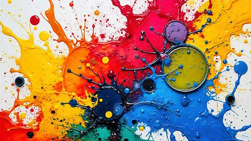 Art with paint splatters