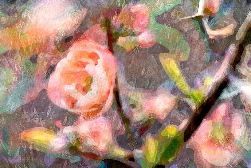 Japanese flowers by Mad Dog Art