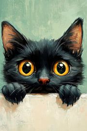 Chat noir sur Poster Art Shop