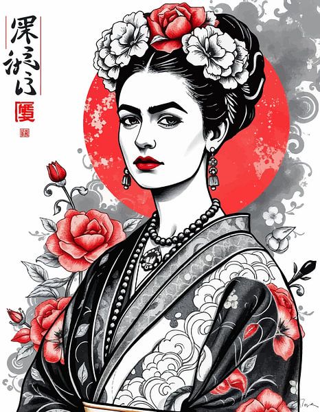Frida Japanische Kunst 6 von MIROKKU
