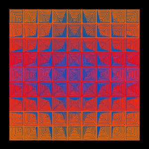 Verner Panton inspirierte Sonnenfarbene Abstraktion