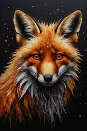 Mystischer Blick auf ein Wildfuchsporträt von Art & Soul Creations