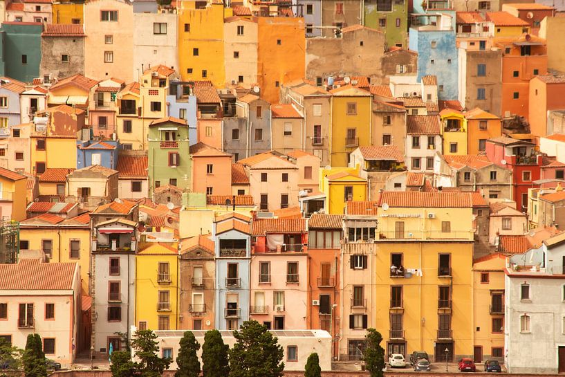 Colourful facades of Bosa. by Joes van Asten