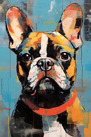Straßenkunst Bulldogge