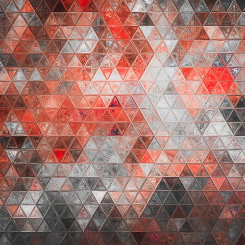 Mozaïek zwart rood grijs wit #mosaic