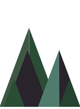 Yama - Grafisch abstract Design van bergen in de Dolomieten van notARTificial