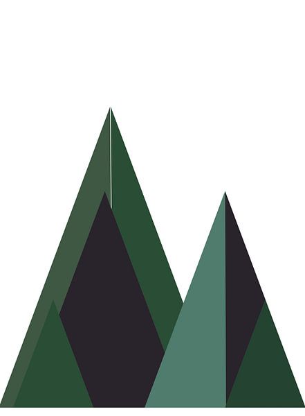 Yama - Grafisch abstraktes Design von Bergen in den Dolomiten von Buro JEB ~ Studio NotARTificial