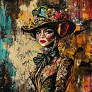 Vrouwenportret | Timeless Vogue van Blikvanger Schilderijen thumbnail