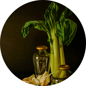 Modern stilleven met groente.