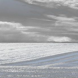 Paysage bleu abstrait sur Hanneke Luit