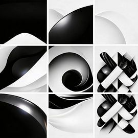 Formes abstraites en trame dans un mouvement monochrome
