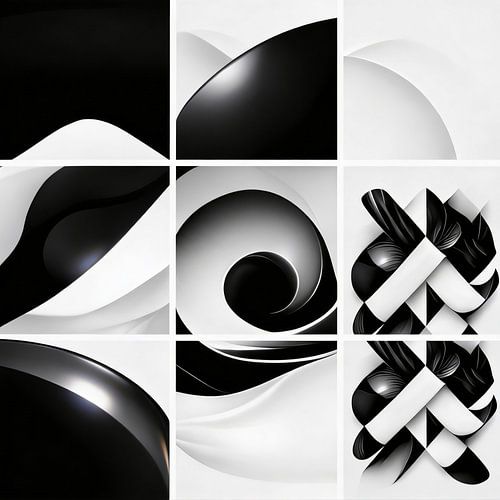 Formes abstraites en trame dans un mouvement monochrome