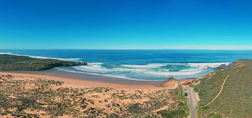Panorama of Amoreira beach on the west coast in Portugal by Eye on You