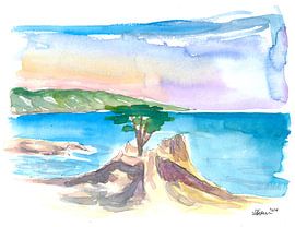 Lone Cypress Pebble Beach 17 Mile Drive with ocean by Markus Bleichner