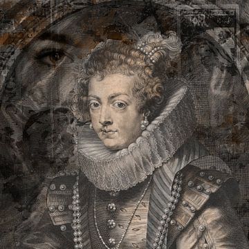 Portret van Elisabeth van Bourbon, koningin van Spanje, MPaulus Pontius, naar Peter Paul Rubens, 163