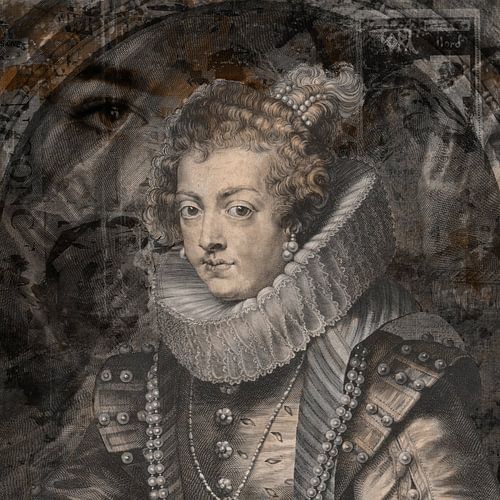 Portrait of Elisabeth of Bourbon, Queen of Spain, MPaulus Pontius, after Peter Paul Rubens, 163 by MadameRuiz