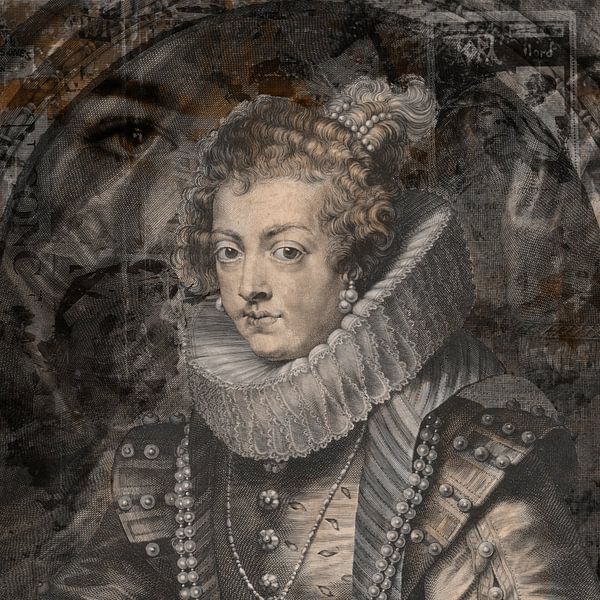 Porträt von Elisabeth von Bourbon, Königin von Spanien, MPaulus Pontius, nach Peter Paul Rubens, 163 von MadameRuiz