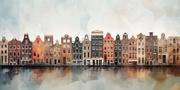 Häuser am Kanal von Bert Nijholt