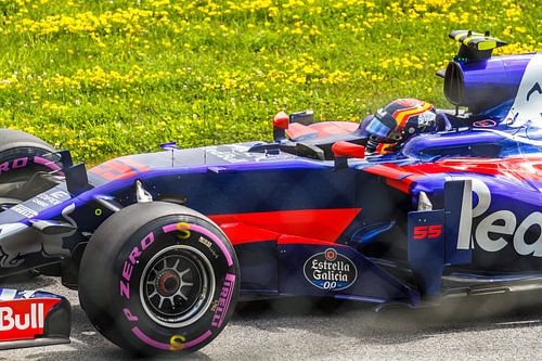 Carlos Sainz Jr. in actie tijdens de Grand-Prix van Oostenrijk 2017